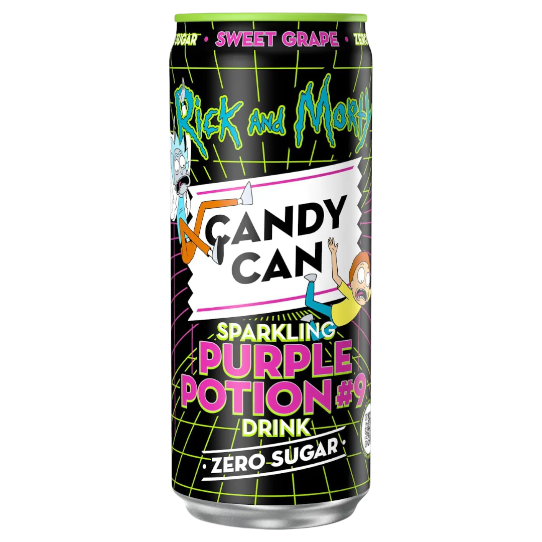 Rick and Monty Sparkling Purple Potion Candy Can - Zero Sugar