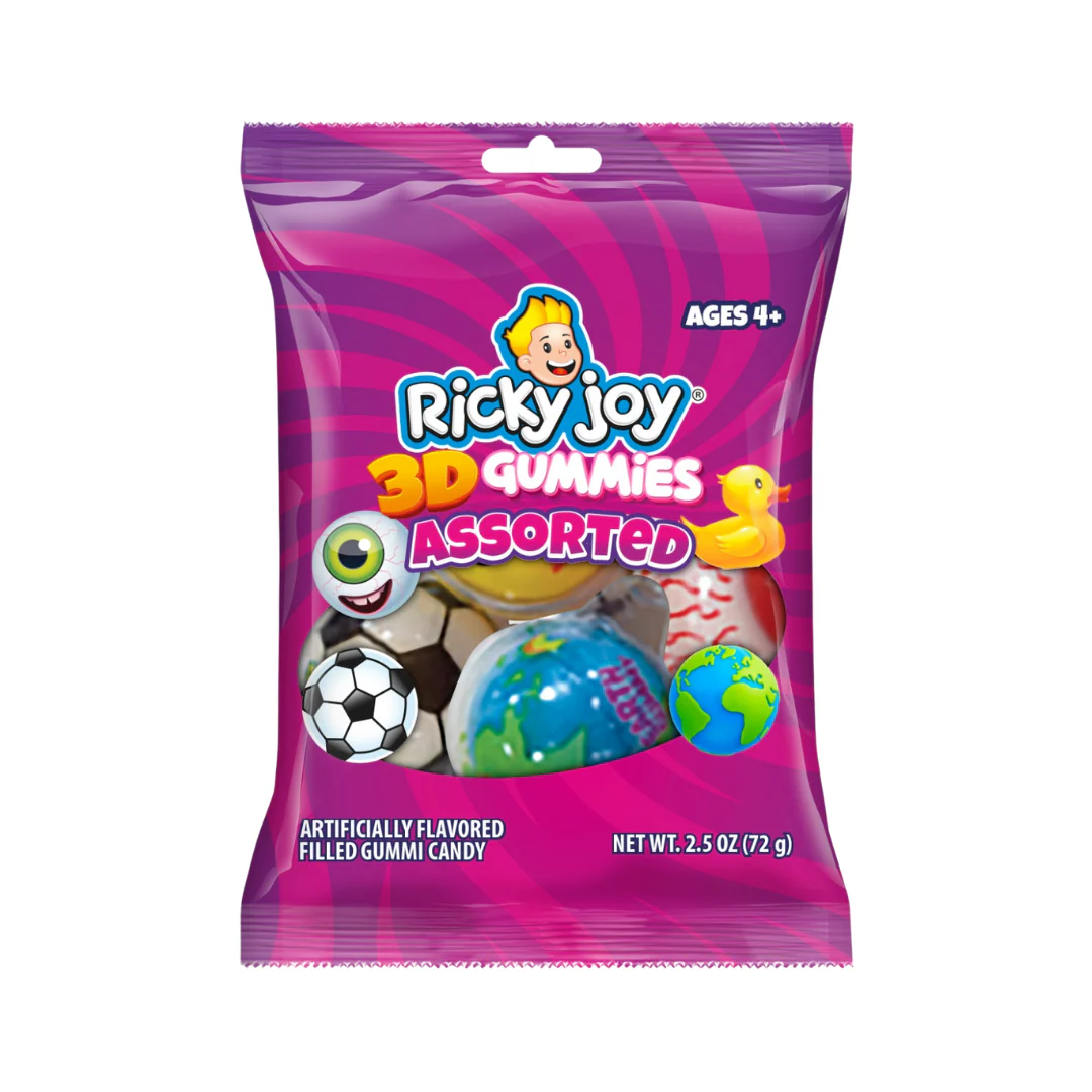 Ricky Joy 3D Gummies Assorted Filled Gummy Candy