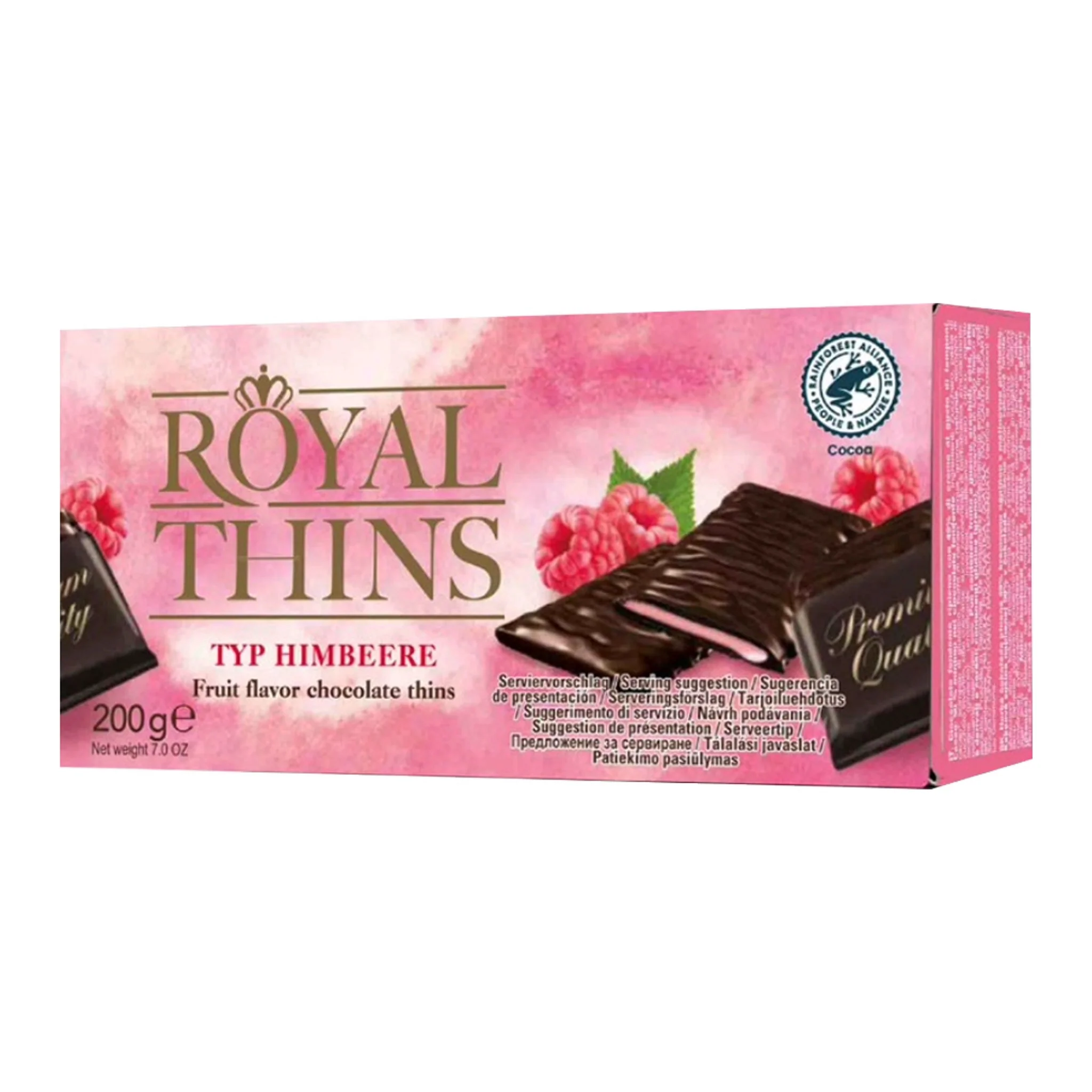 Royal Thins Raspberry Fruit Chocolate Thins