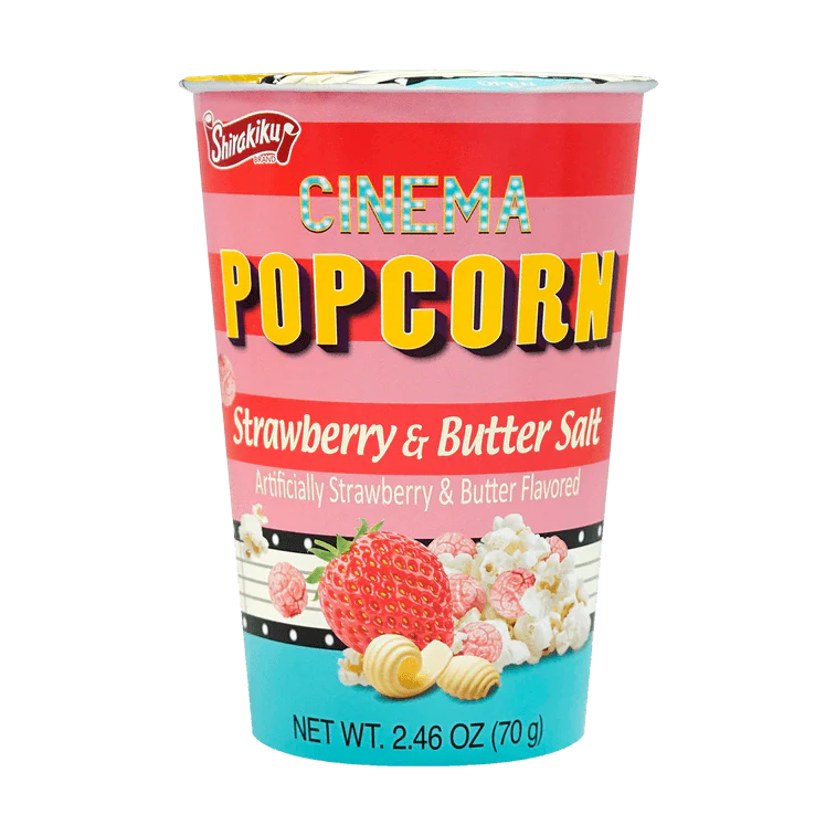 Shirakiku Popcorn - Strawberry & Butter Salt Flavor 70g