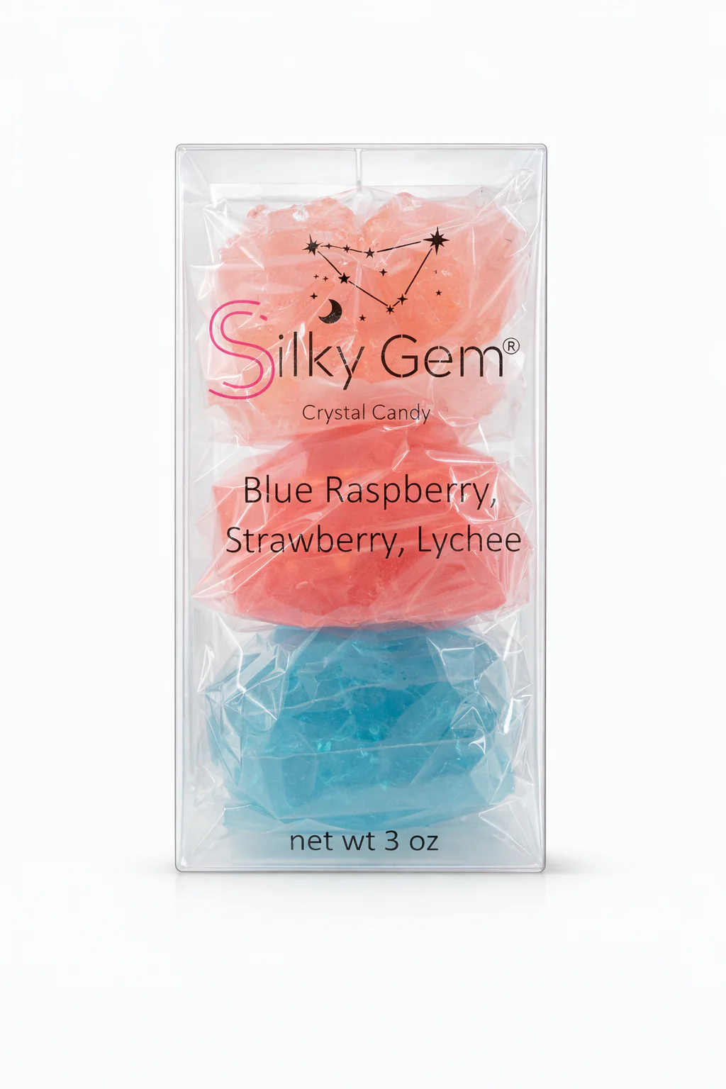 Silky Gem Crystal Candy Blue Raspberry, Strawberry & Lychee