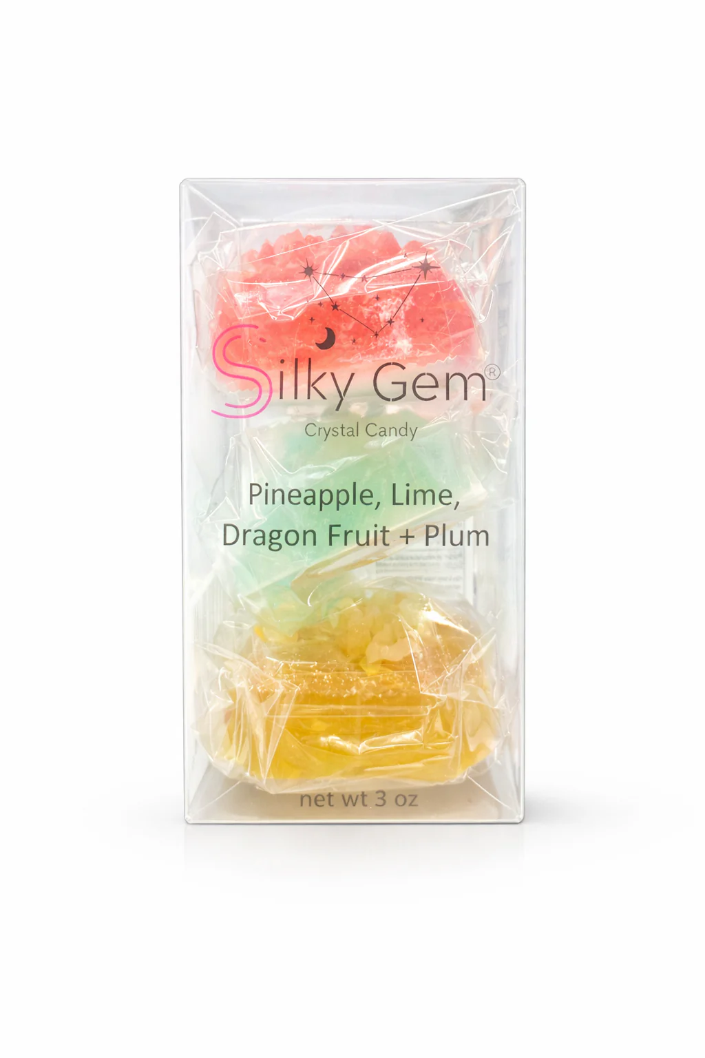 Silky Gem Crystal Candy Pineapple, Lime, Dragon Fruit & Plum