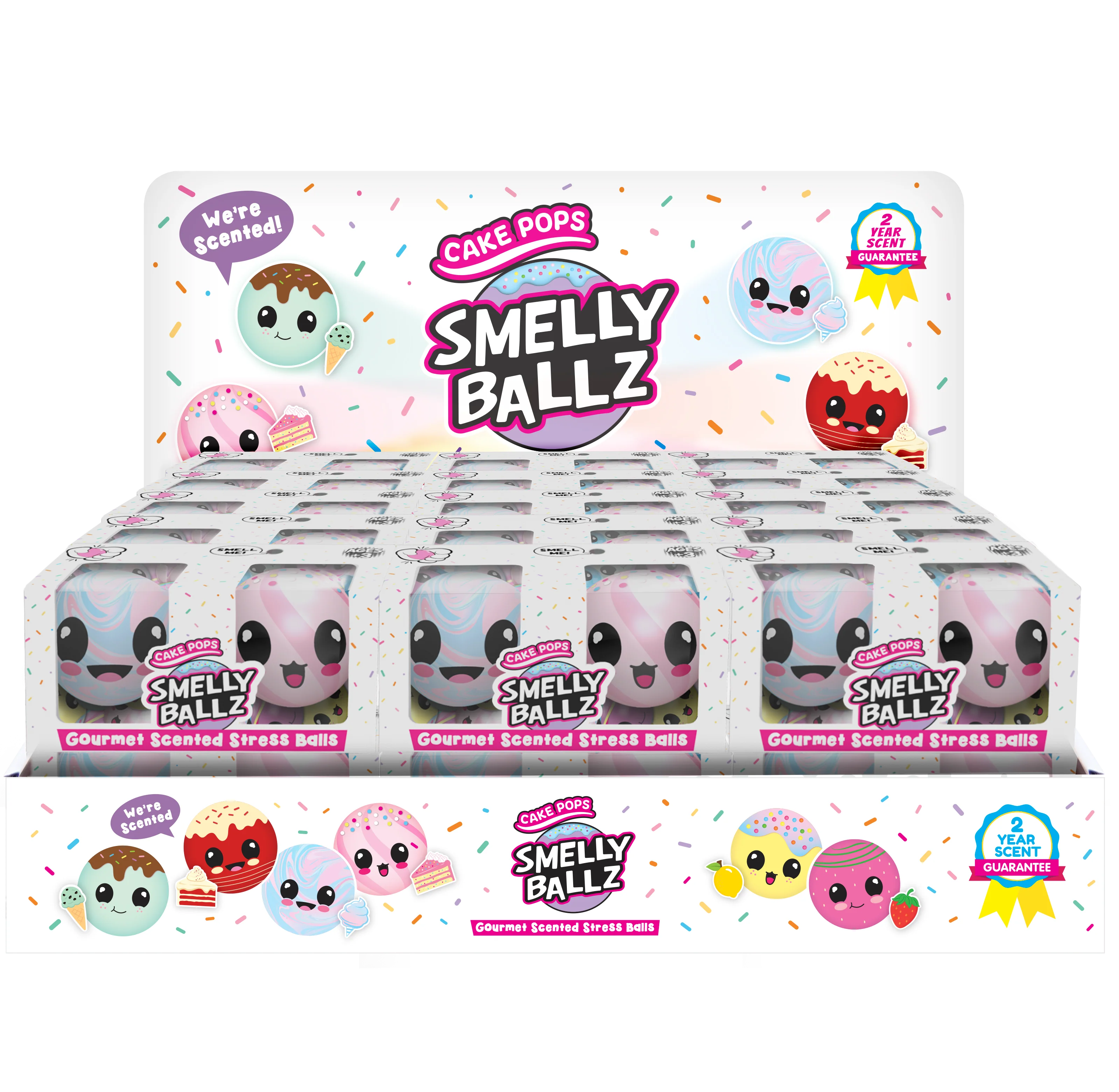 Smelly Ballz - Cake Pops - Counter Display of 30 ( 2-packs )