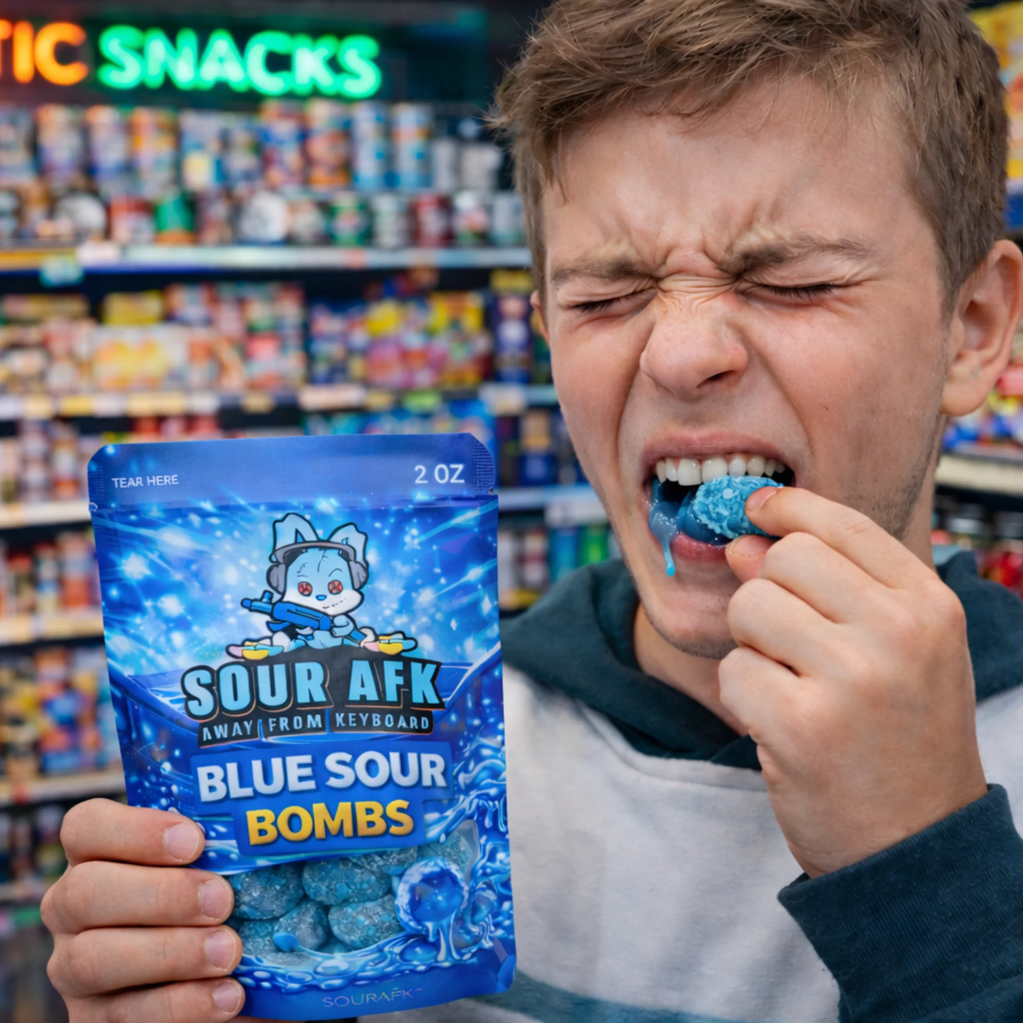 Sour AFK Blue Sour Bombs 2oz (Case of 24) - Image 5