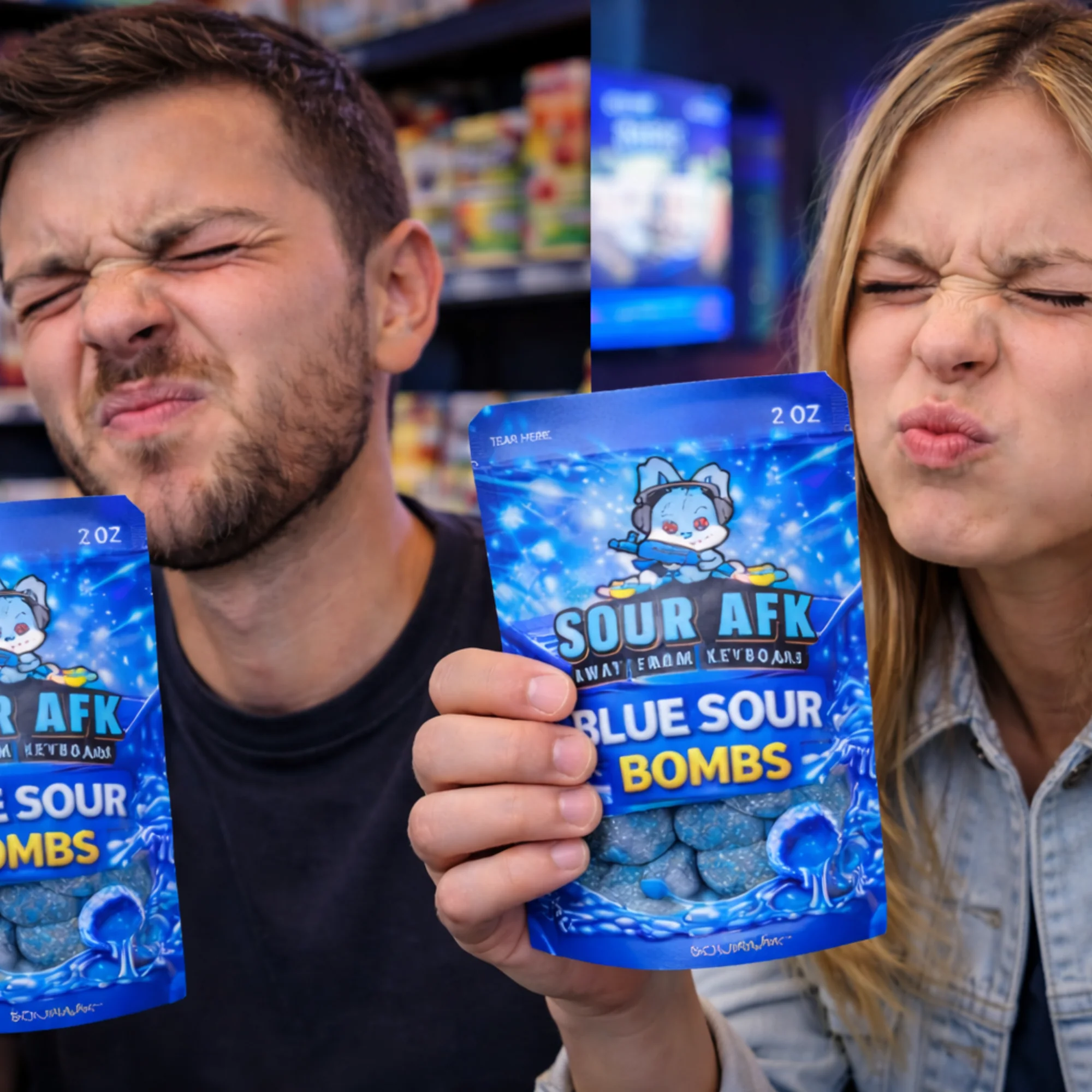 Sour AFK Blue Sour Bombs 2oz (Case of 24) - Image 6