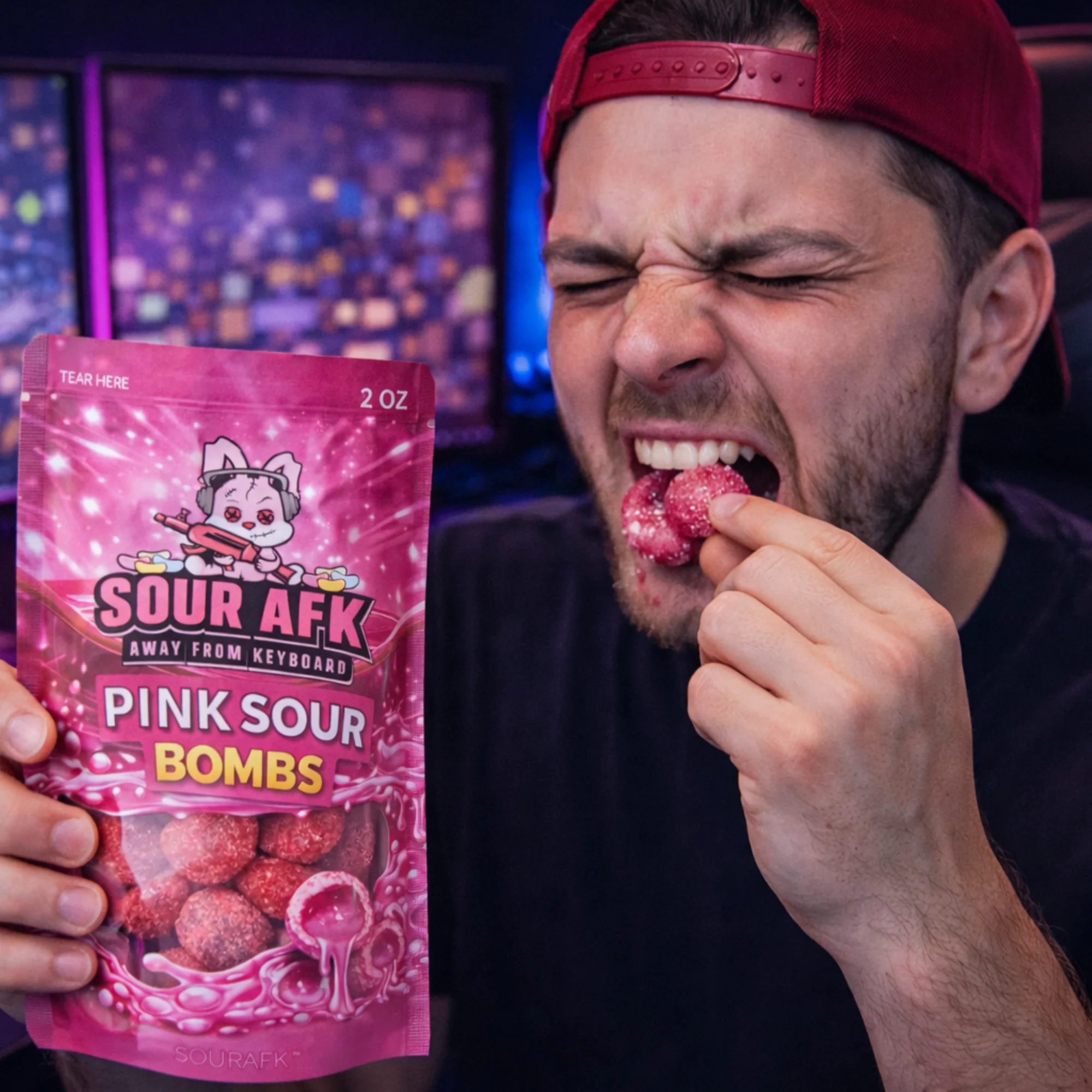 Sour AFK Pink Sour Bombs 2oz (Case of 24) - Image 2
