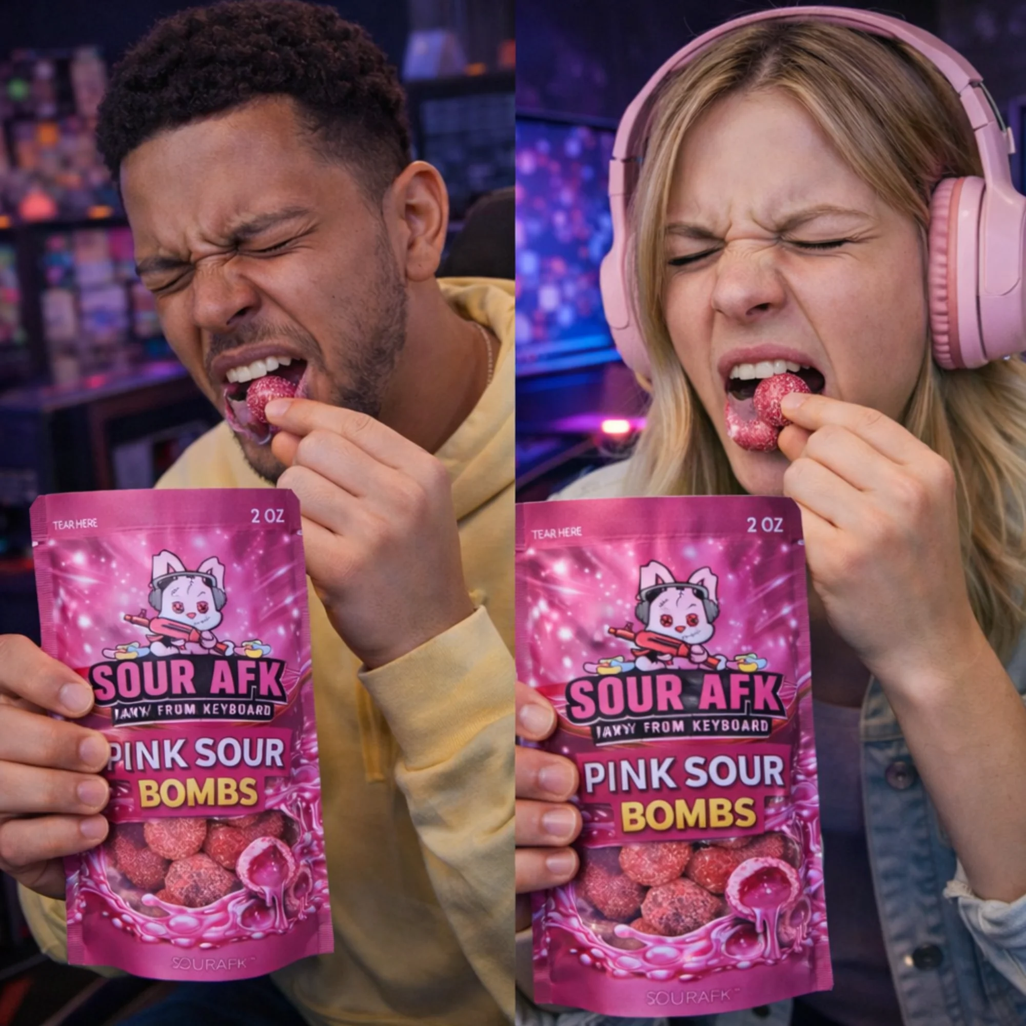 Sour AFK Pink Sour Bombs 2oz (Case of 24) - Image 3