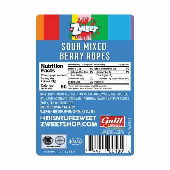 Sour Mixed Berry Ropes | Zweet | 10 oz - Image 2