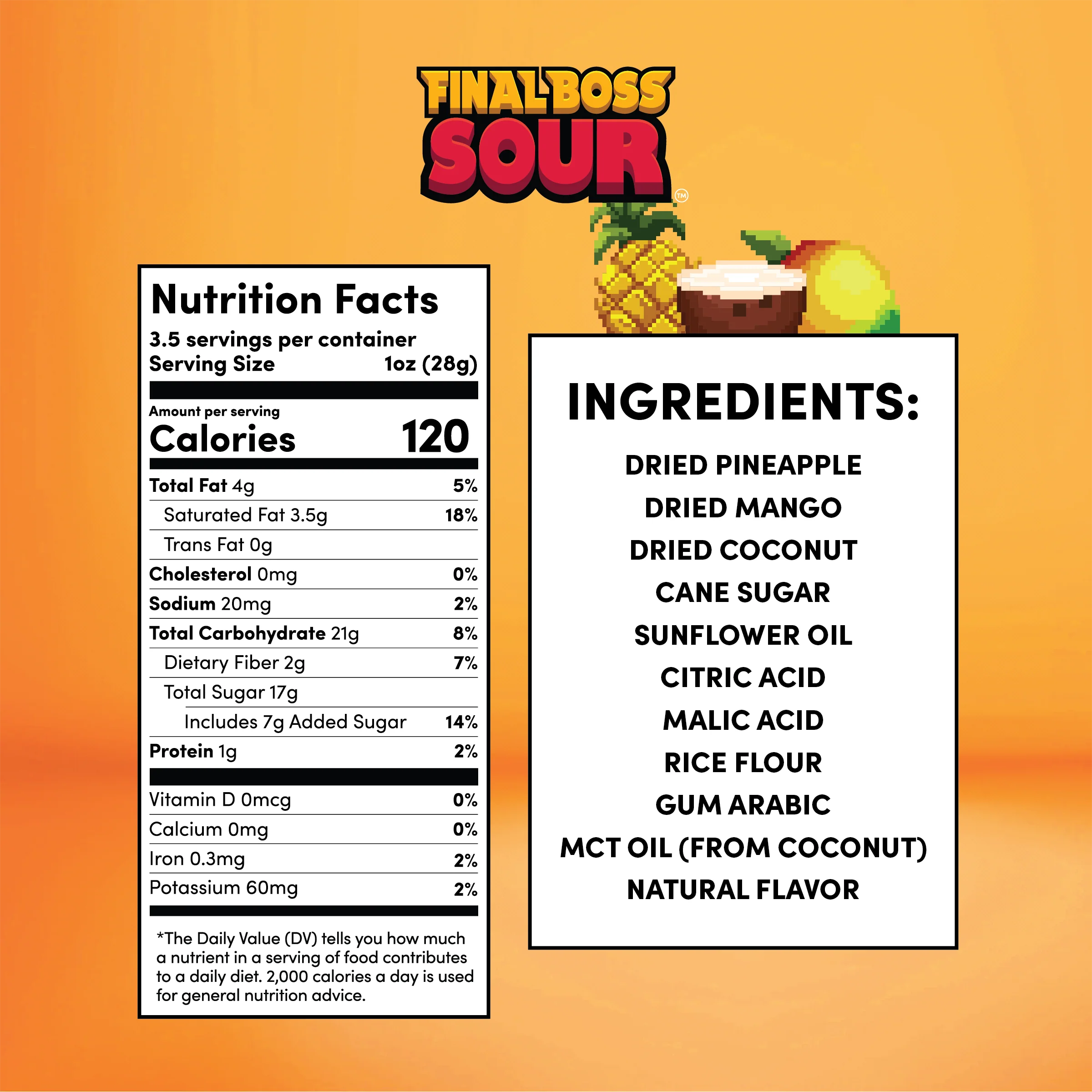 Sour Pina Colada (Mango + Pineapple + Coconut) (4-Pack) - Image 3