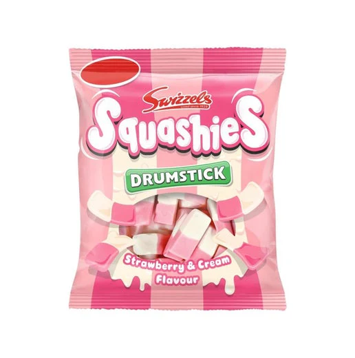 Squashies Drumstick Strawberry & Cream 140g UNITED KINGDOM (Case of 12)