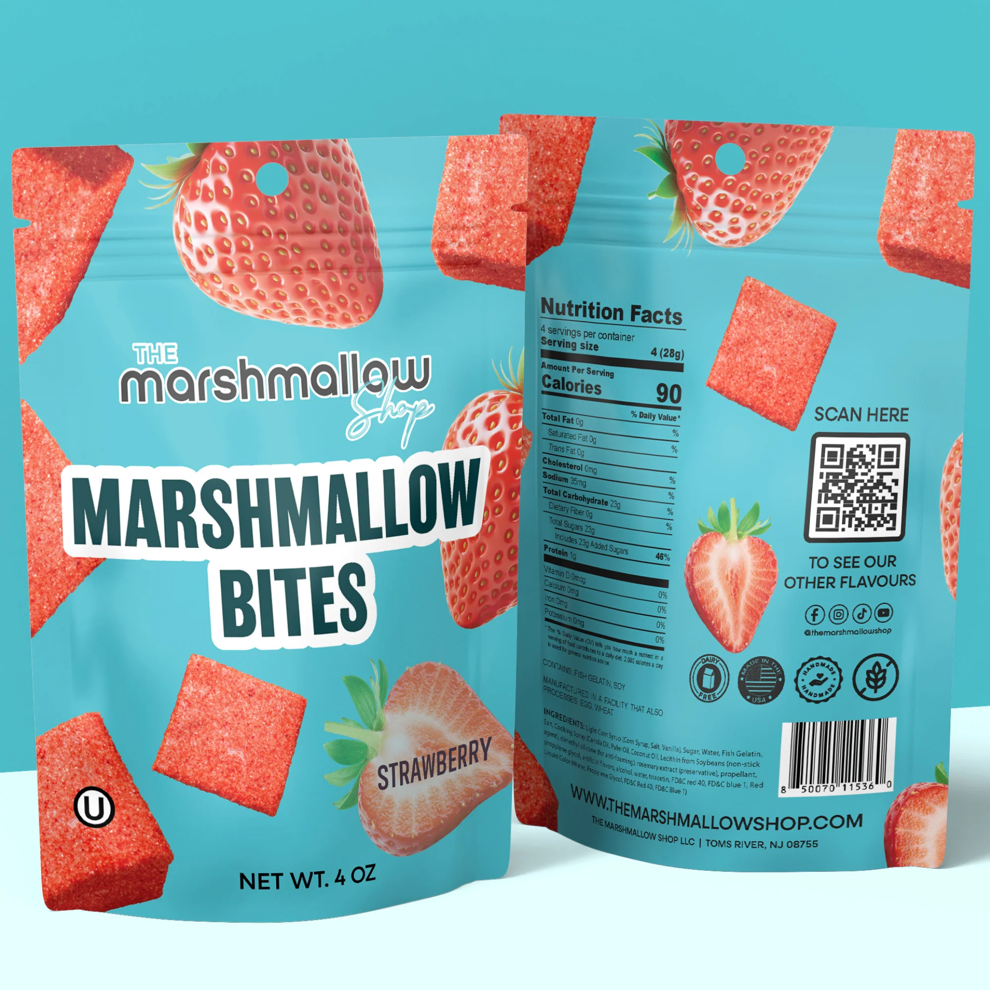 STRAWBERRY MARSHMALLOW BITES - 4 Oz - Image 3