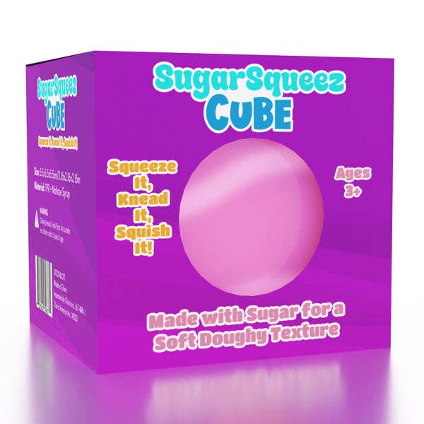 SugarSqueez Cube Squishy Fidget Sugar Stress Ball (1pc) Assorted Colors - Image 2