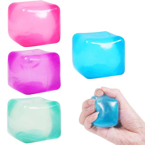 SugarSqueez Cube Squishy Fidget Sugar Stress Ball (1pc) Assorted Colors - Image 3