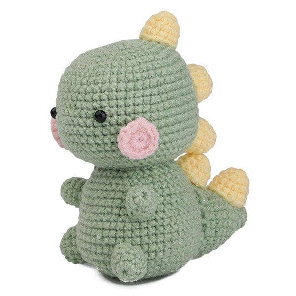 The LOOP Brigade: DIY Mini Crochet Plush Toy Complete Kit For Beginners - Noah the Dinosaur - Image 2