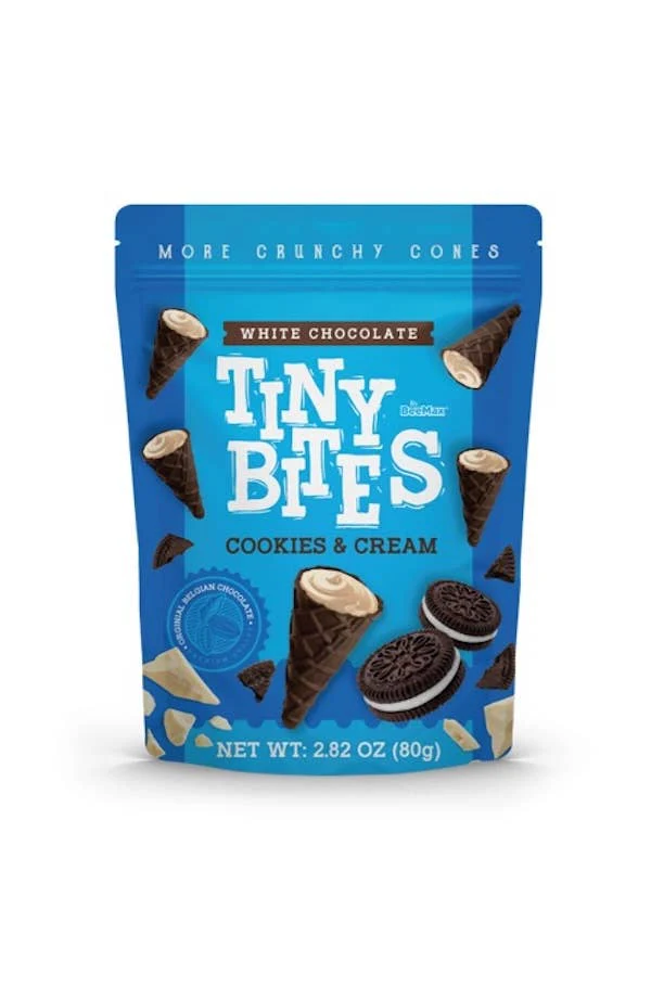 Tiny Bites White Choc Cookies & Cream Waffle Cone 2.8oz 12ct