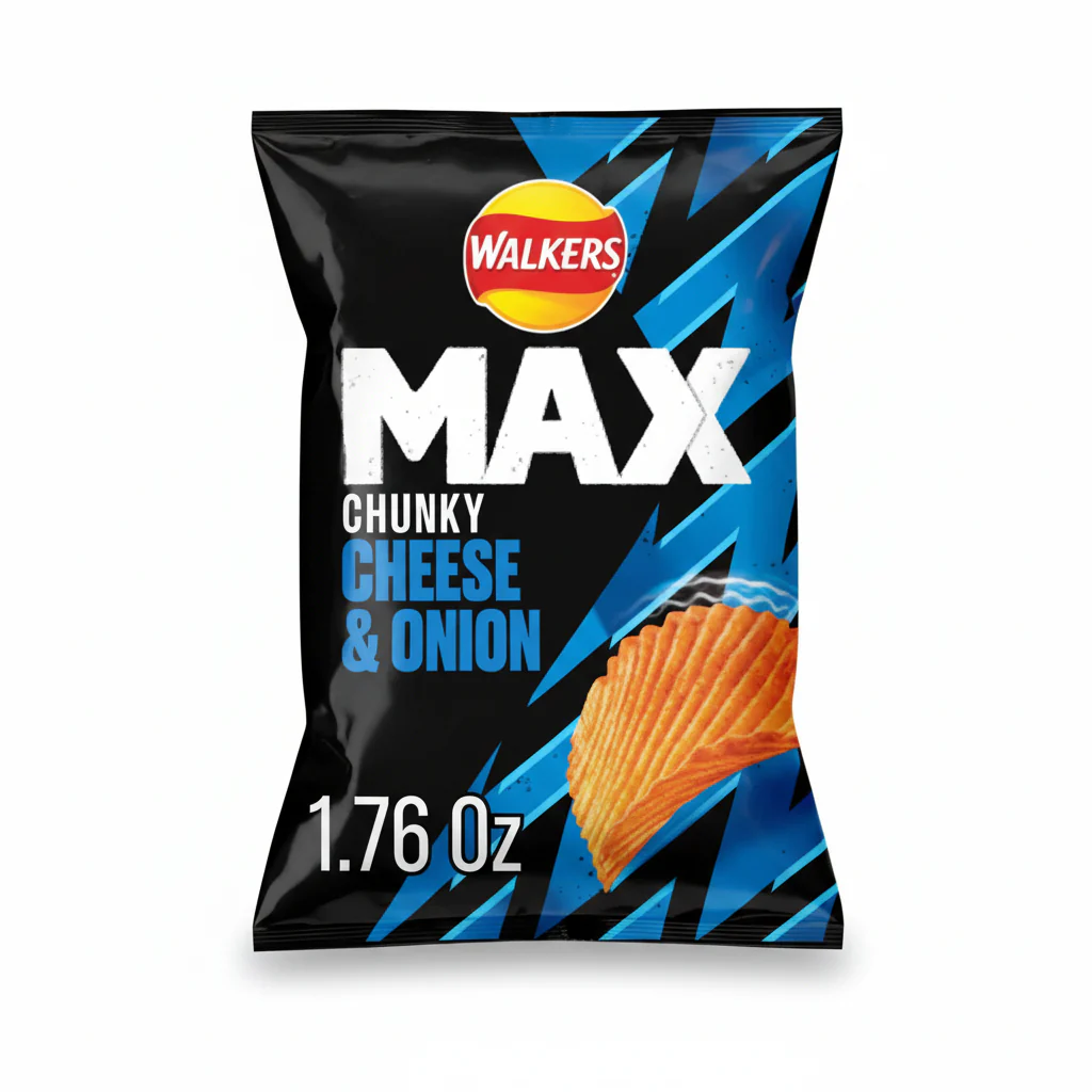 Walkers - MAX - Chunky - Cheese & Onion Flavor - United Kingdom