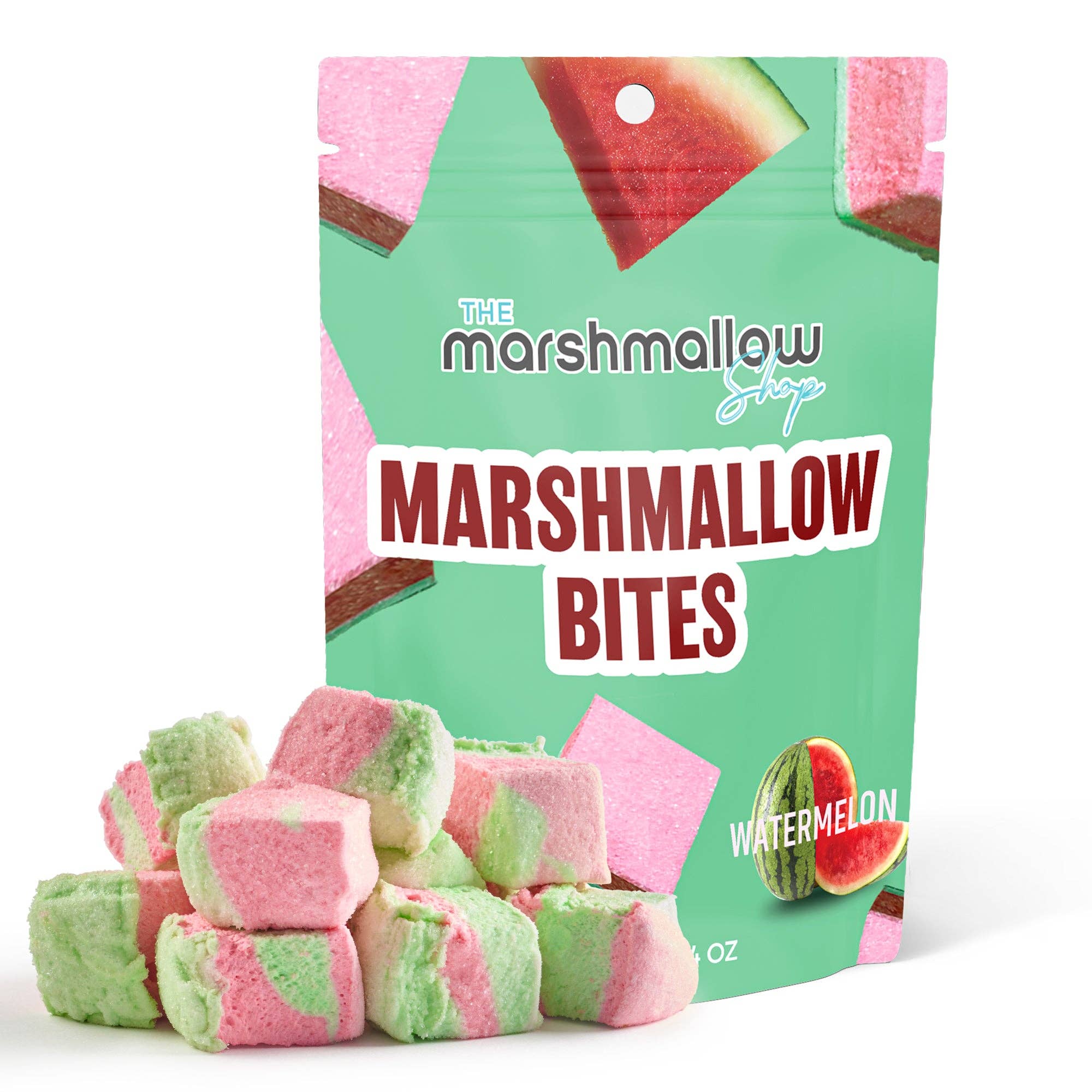 WATERMELON MARSHMALLOW BITES - 4 Oz