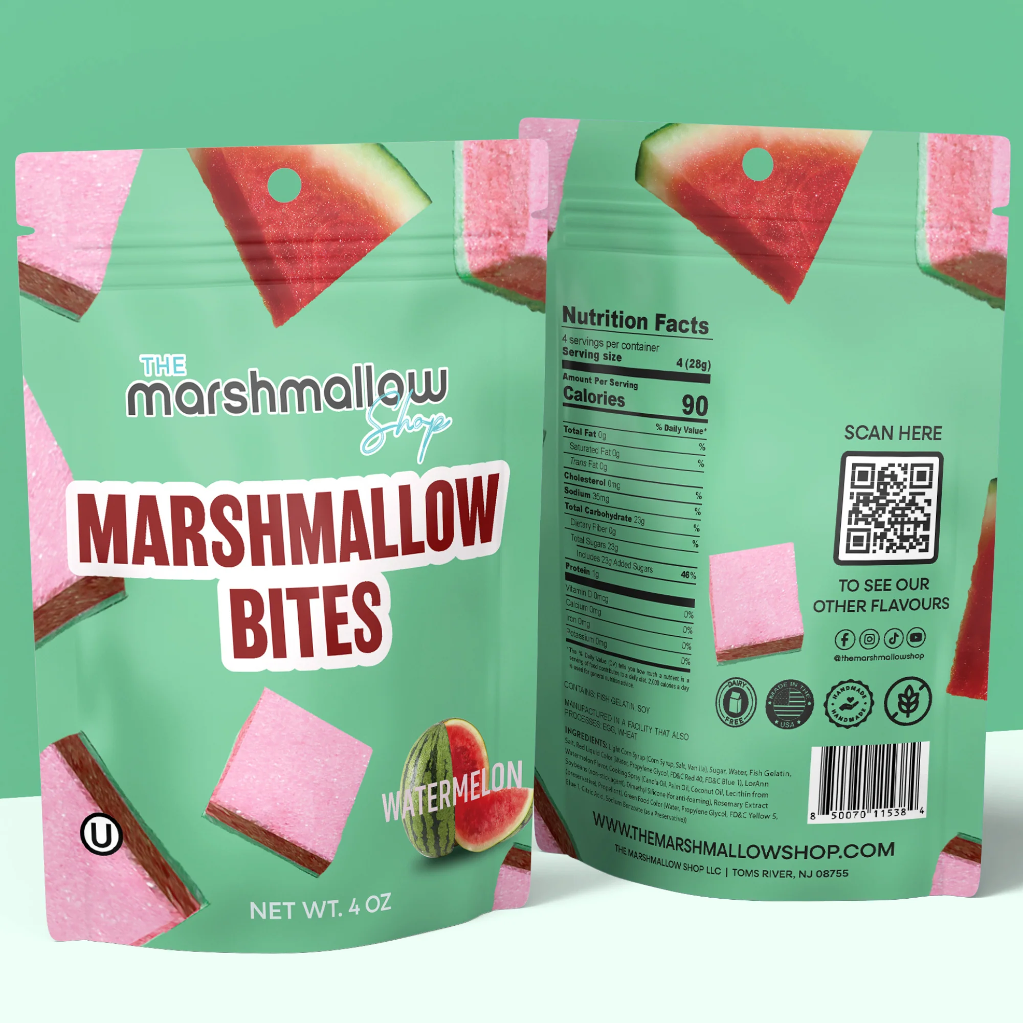 WATERMELON MARSHMALLOW BITES - 4 Oz - Image 3